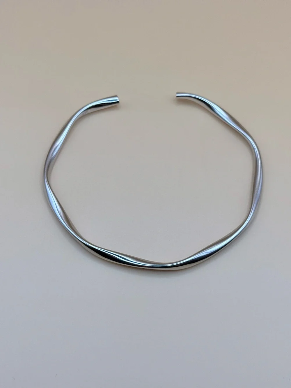Sterling silver open bangle
